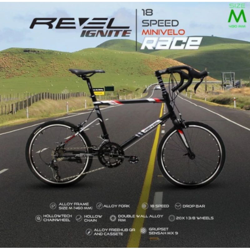 Sepeda MiniVelo Mini Velo Ignite Revel Race 2x9 Speed Alloy Alumunium