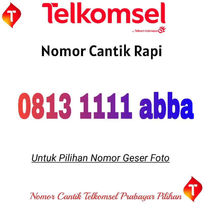 Telkomsel simpati 1111 nomor cantik