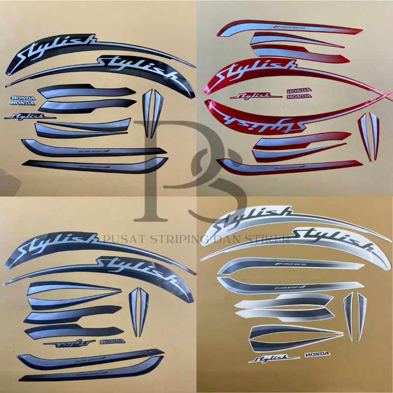 Striping Sticker Body Honda Scoopy Stylish 2019