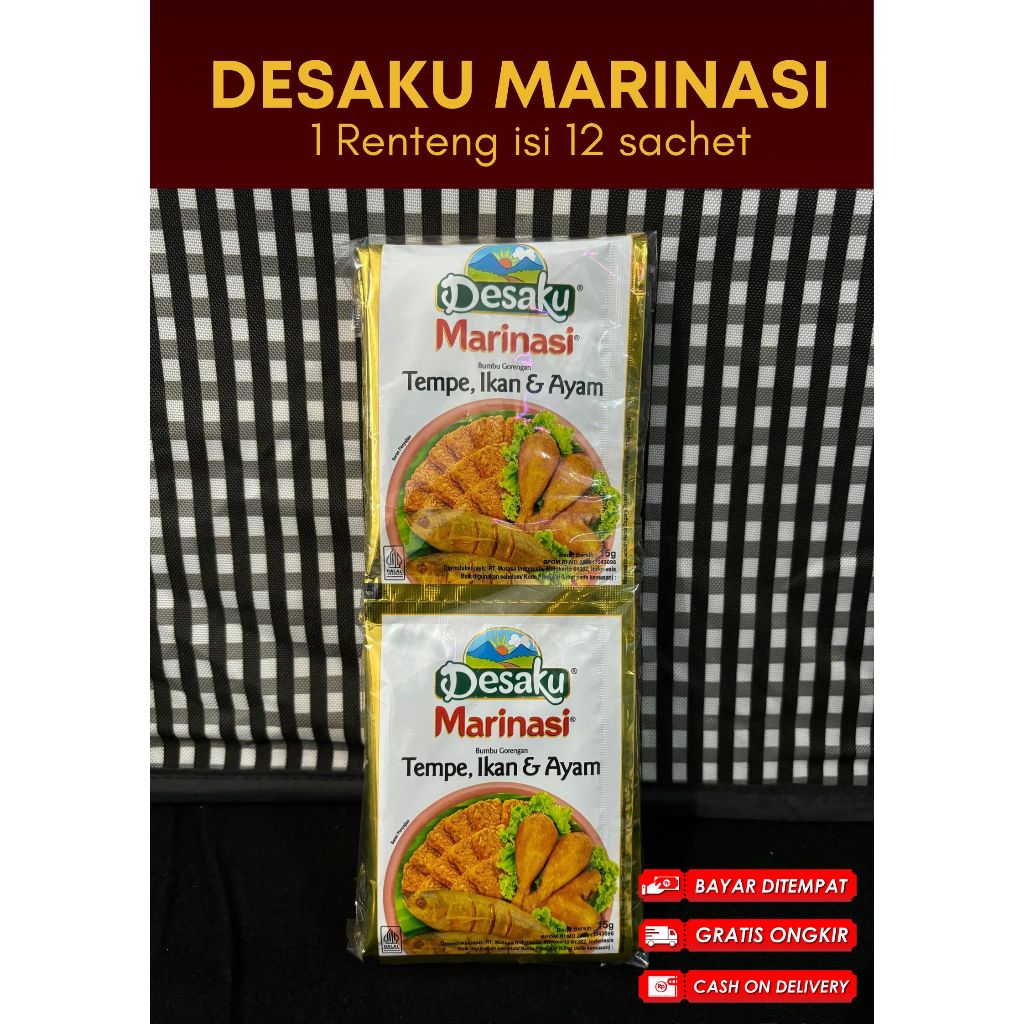 

Bumbu Siap Pakai Desaku Marinasi Bumbu Gorengan Tempe, Ikan, Ayam Perenteng