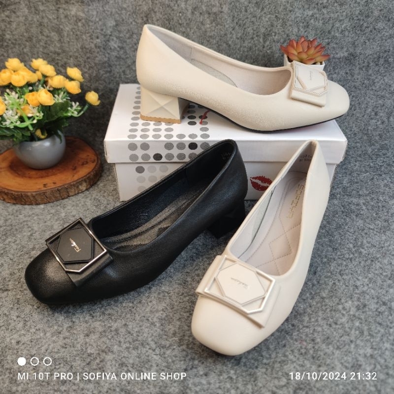 [BISA COD] SOFIYA ORI 1801 5 SEPATU PANTOPEL WANITA IMPORT / CHUNKY HEELS / HAK TINGGI 4CM SEPATU KE