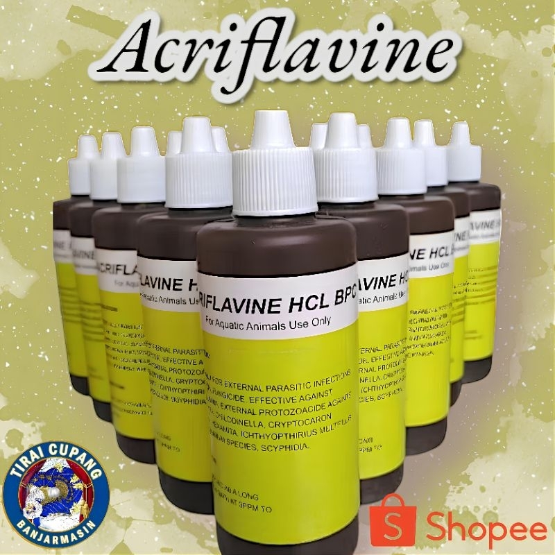 OBAT ACRIFLAVINE HCL BPC 100 ML / OBAT IKAN HIAS AQUARIUM  DAN AQUASCAPE JAMURAN DAN KULIT IKAN