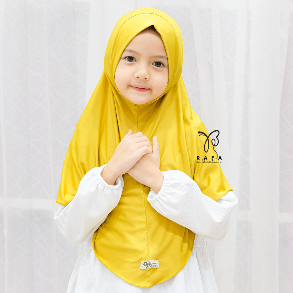 Official Rafa Hijab - Hijab Malay Dagu Anak Jilbab Anak Dagu Malaysia Jersey Bergo Dagu Anak Malay