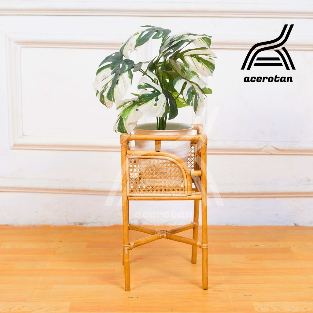 STANDING POT BUNGA TIJAN MIX WEBBING AESTHETIC/POT TAMAN BUNGA ROTAN