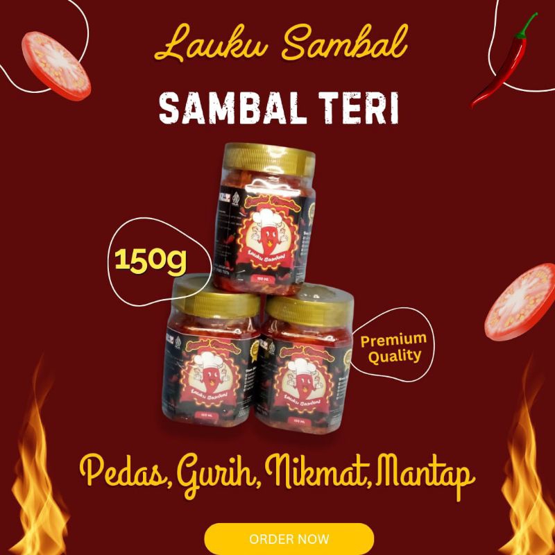 

SAMBAL TERI/LAUKU SAMBAL/PEDAS GURIH MANTAP/LAUKNYA MELIMPAH HARGA TERJANGKAU
