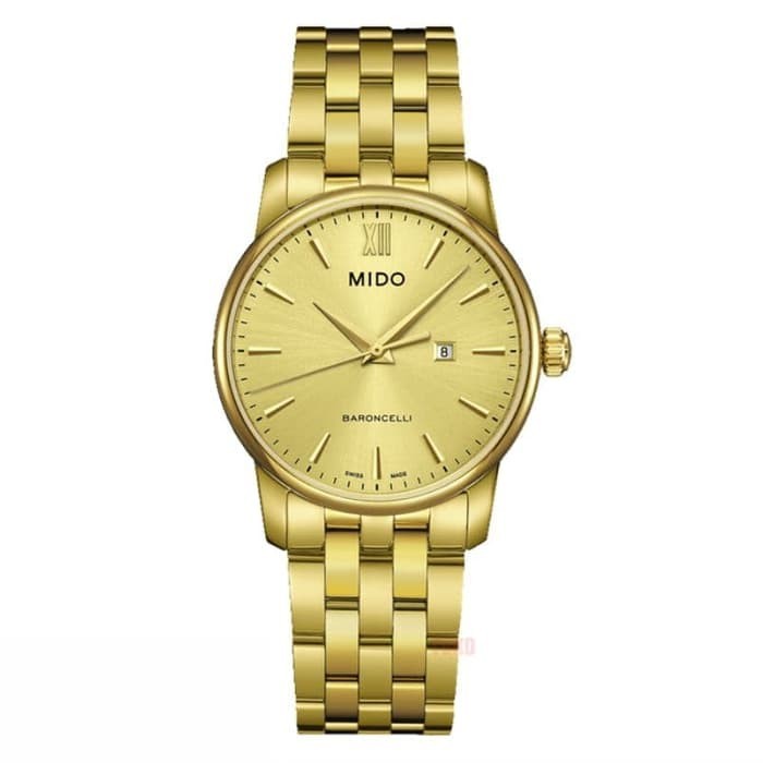 100% original MIDO M013.210.33.021.00 Baroncelli - Jam Tangan Wanita - Gold