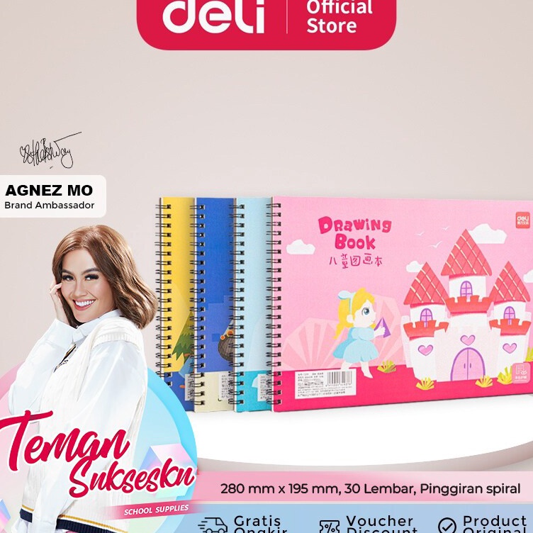 

Serba Berkualitas Deli Cute Painting Book Buku Gambar Design Lucu 1g 3 lembar 73351