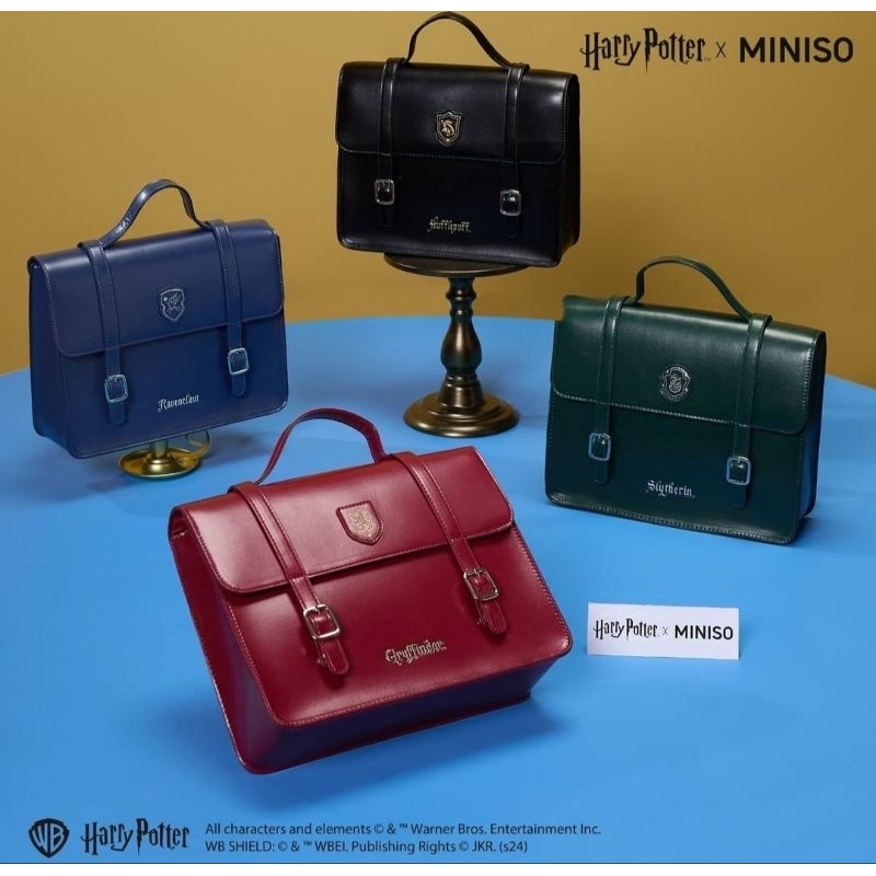 Miniso Harry Potter collab Pouch/Tas/Sling Bag/Backpack/Ransel Gryffindor Ravenclaw Slytherin Huffle