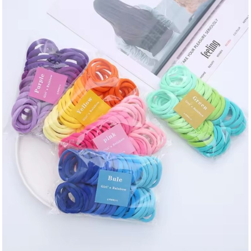 50 Pcs Ikat Rambut Donat Towel Ring / Kuncir Rambut Donat Besar