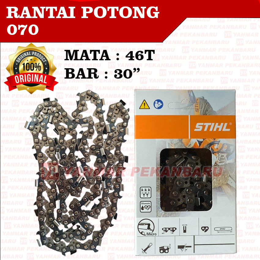 070 Rantai Chainsaw Potong 46T Bar 30" Sinso Senso Besar STIHL ORI