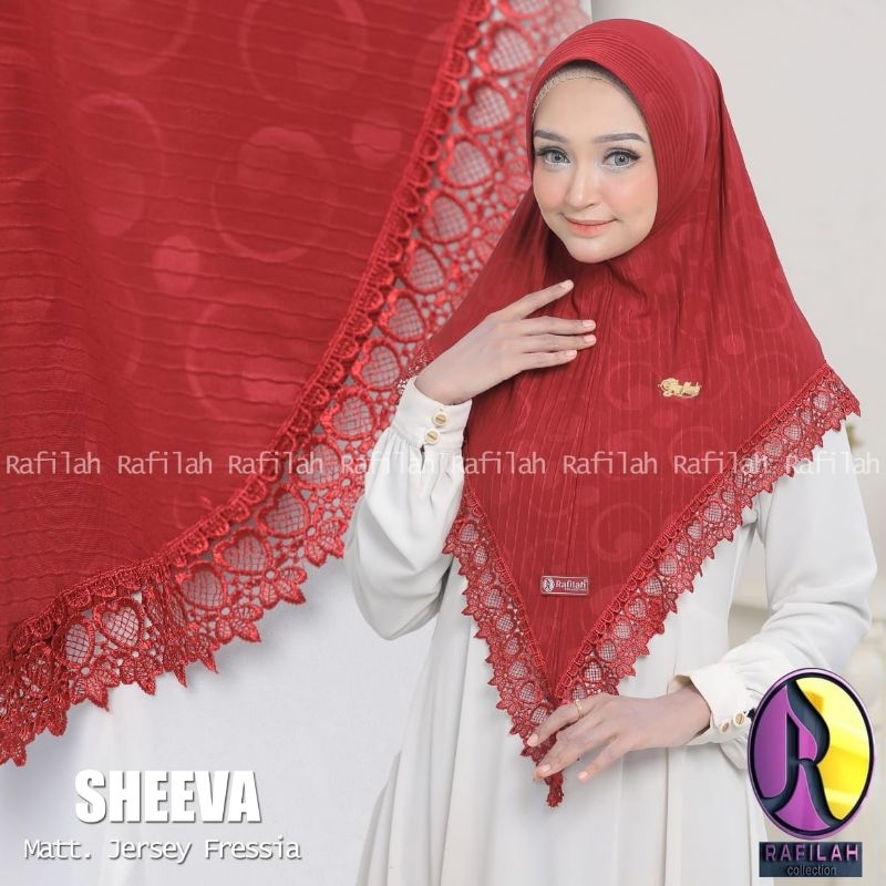 JILBAB KHIMAR INSTAN RENDA PRADA / KHIMAR INSTAN EMBOS BY RAFILAH HIJAB (SHEEVA PRADA)