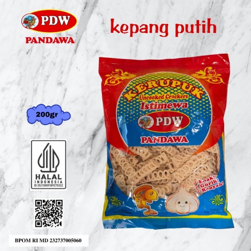 

Kerupuk Pandawa / Krupuk Kepang Putih / 200gr