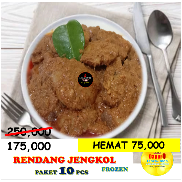 

Rendang Jengkol Paket 5-10 pcs Frozen Sambal Kontes Yummy Paket Frozen Murah dan Enak