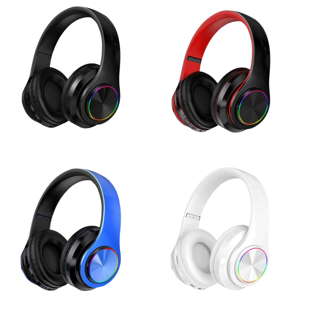 B39 Headphone Bluetooth Gaming LED Wireless Earphone RGB Sport Murah Hifi Headset Bando Bass