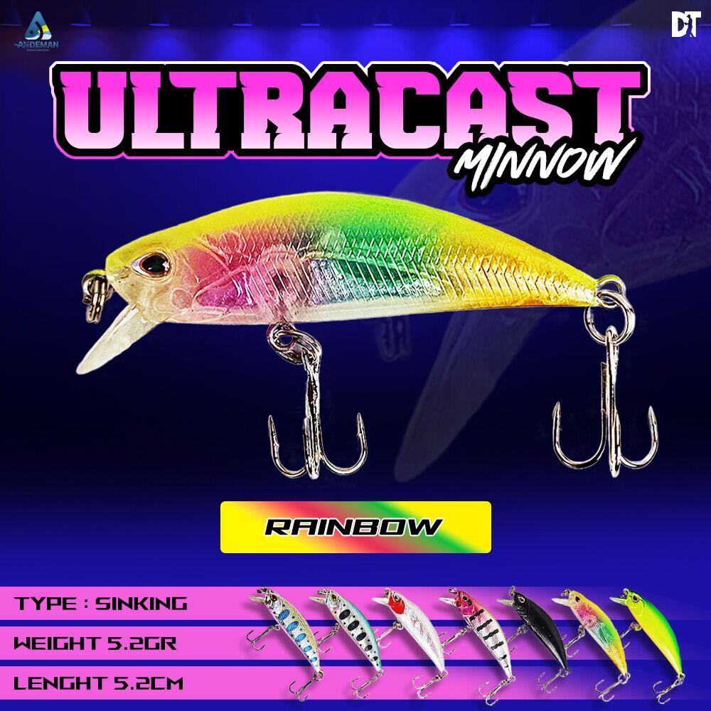 Minnow Ultracast 5.2 gram 5.2 cm Umpan Pancing Minnow Kozakana Andeman 5.5 gramAndeman Sinking Lure 