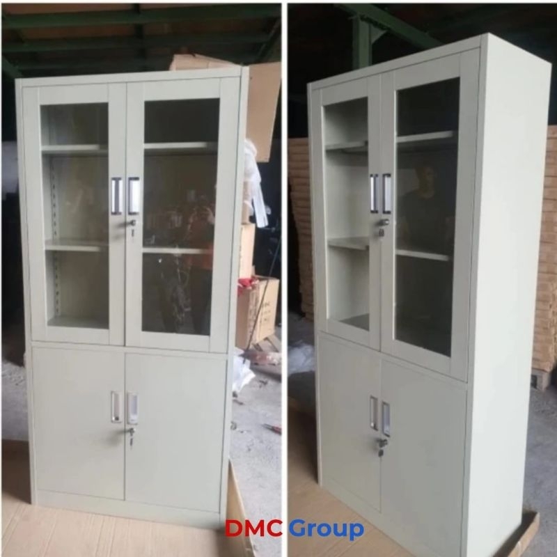 Lemari arsip plat besi Lemari File Lemari Buku Plat Besi Rak buku kaca Lemari kantor