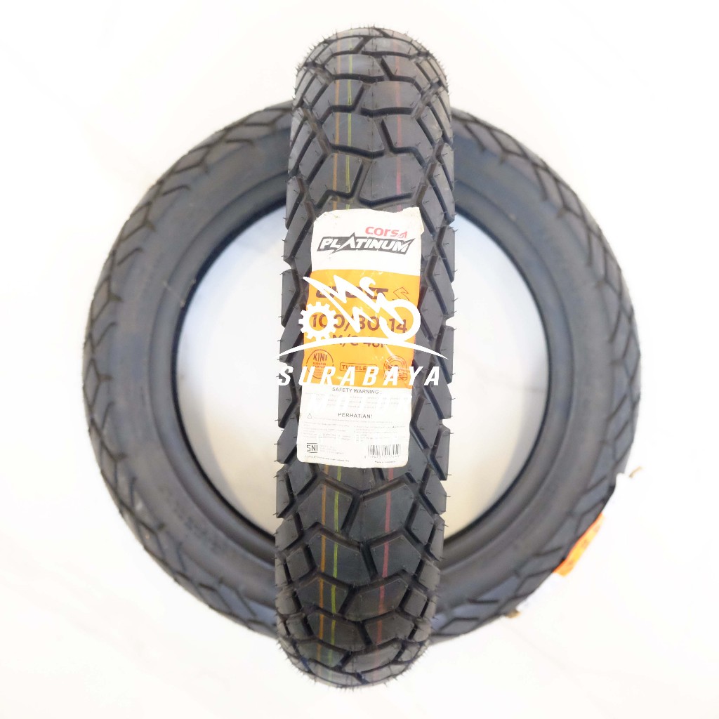Ban Tubeless Corsa 100/80-14 Platinum Cross S Matic Vario Beat Mio X Ride Trail Semi Trial