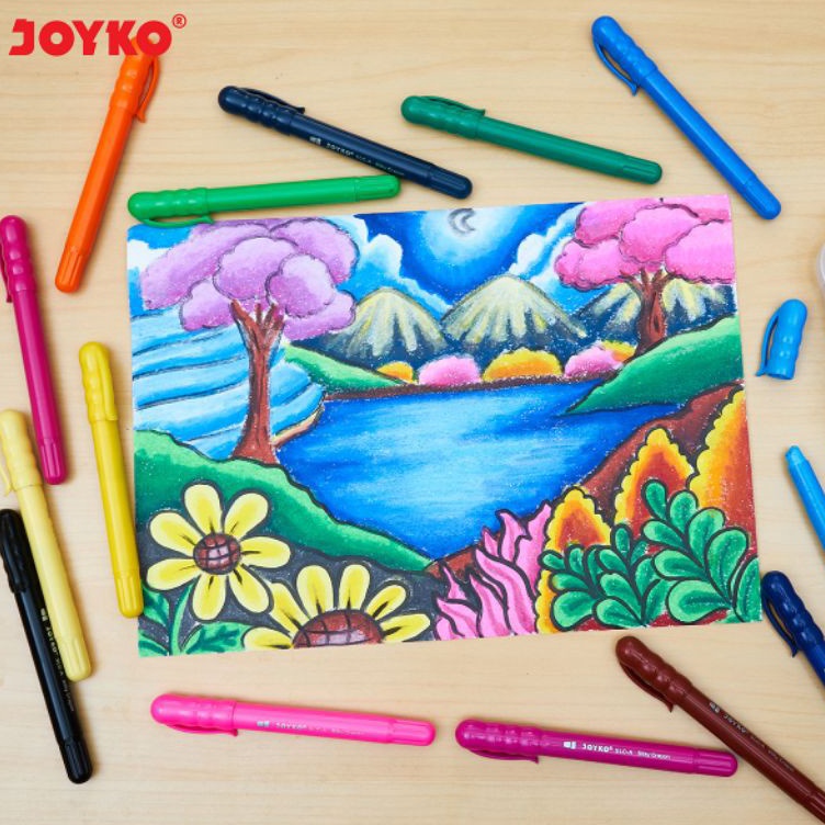 

KODE W63Q Joyko Silky Crayon 24 Colours Krayon Putar Joyko 24 Warna SLCA24
