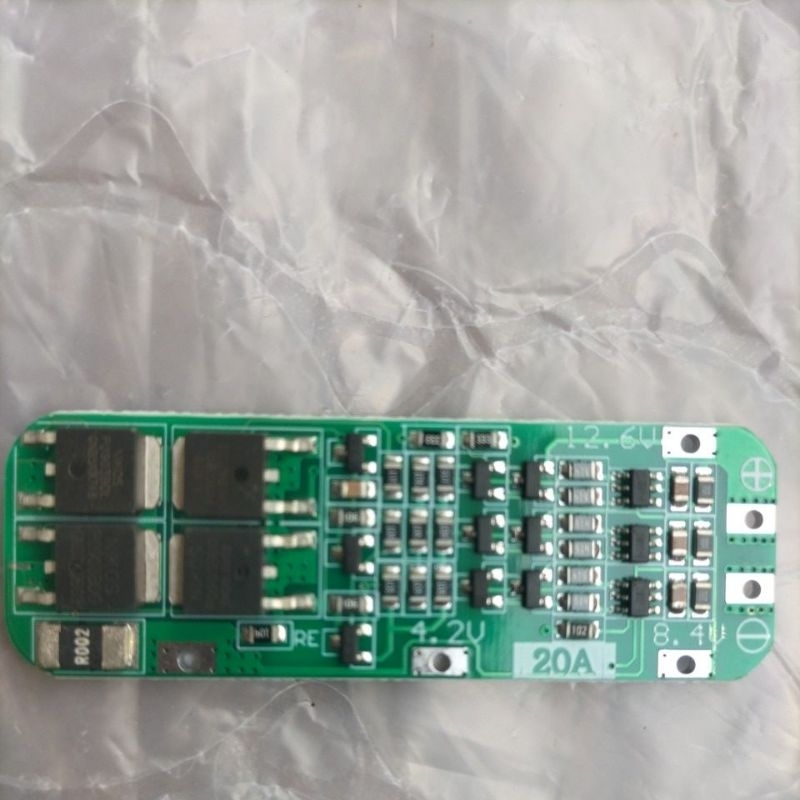 BMS 3S 12V 20A MODUL PCB PELINDUNG CHARGER BATERAI LITHIUM 18650