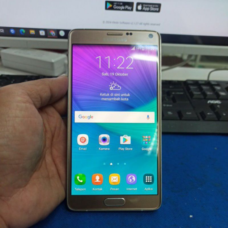 HANDPHONE BEKAS SECOND SAMSUNG NOTE 4 N910H UNIT ONLY