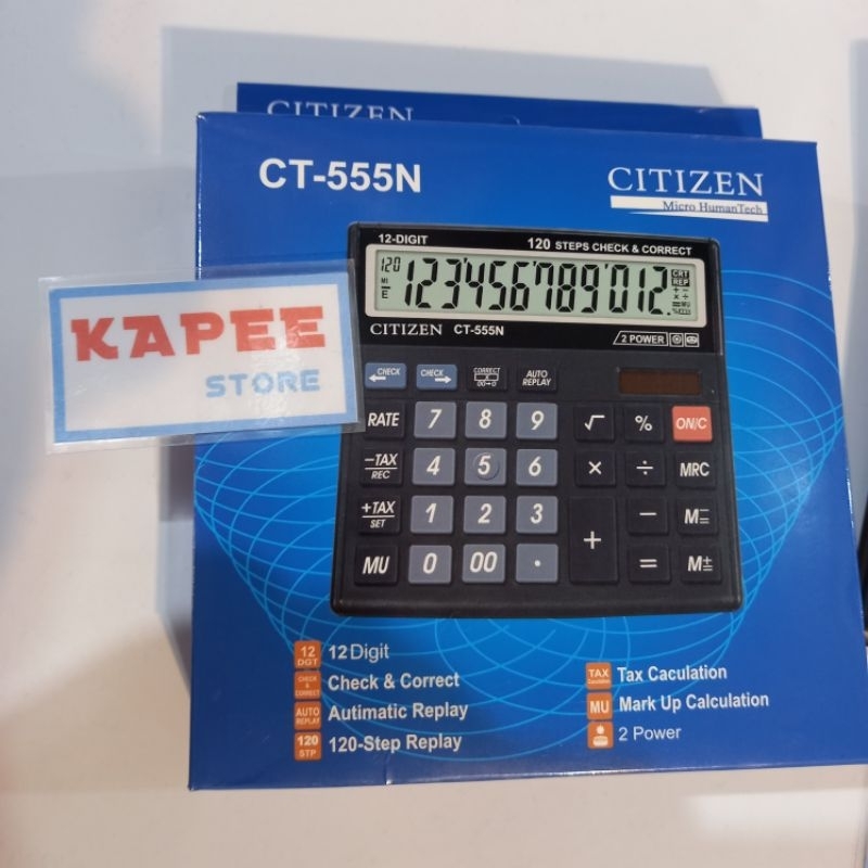 

Kalkulator Citizen CT-555N 12 Digits || Check & Correct