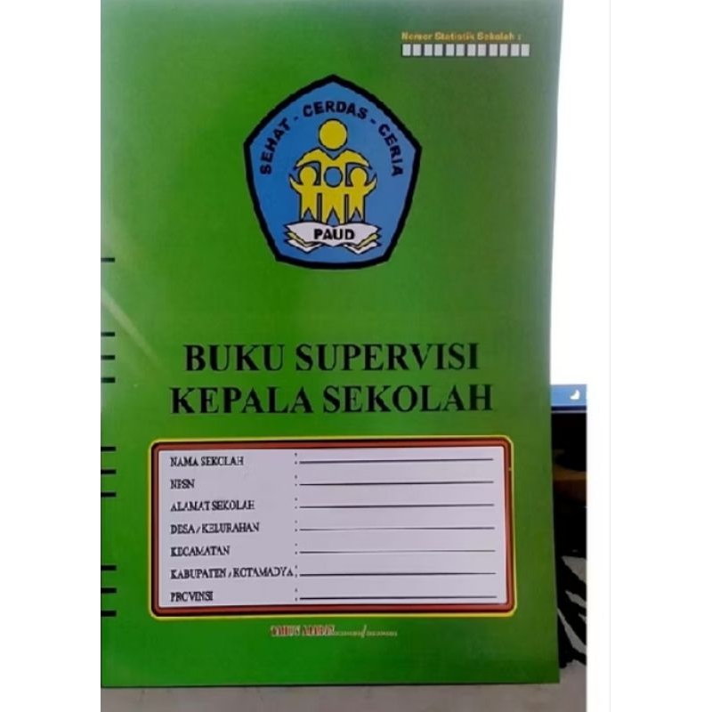 Buku Supervisi Kepala Sekolah TK - paud ( buku administrasi guru TK / paud