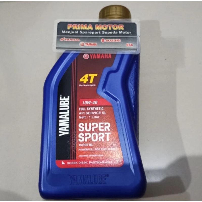 OLI YAMALUBE SUPER SPORT 1L FULL SYNTHETIC API SL 10W 40 ORI YAMAHA