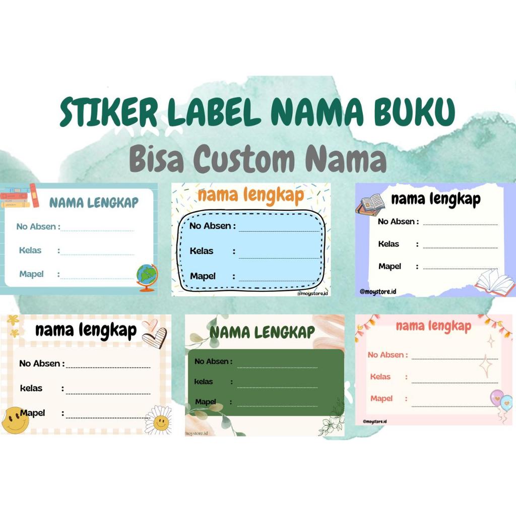 

STIKER LABEL NAMA BUKU CUSTOM