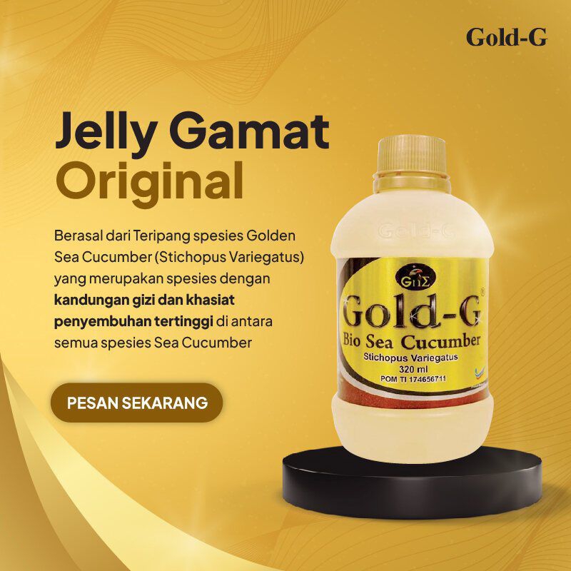 

JELLY GAMAT GOLD-G 320ML/MINYAK GAMAT/MINYAK GOLD-G/JELLY GAMAT ORIGINAL/OBAT PENYEMBUH LUKA/OBAT WASIR/OBAT LAMBUNG/OBAT SENDI/OBAT ASMA/OBAT KOLESTEROL