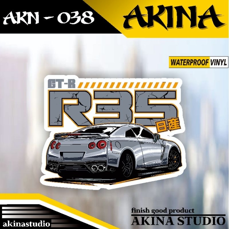sticker vinyl anti air GTR R35 silver yellow | sticker vinyl anti air GTR R35 silver yellow | sticke