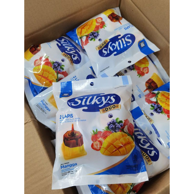 

[TERMURAH] SILKY PUDING SILKYS DUO 2 LAPIS GULA AREN DAN JELLY ANEKA RASA 1PACK ISI 10PCS