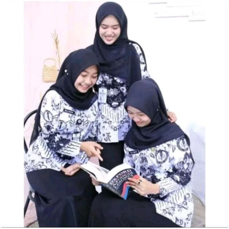 baju Seragam PGRI  ORI pria wanita motif gunung jati dan Kusuma Bangsa Terbaru lapis furing