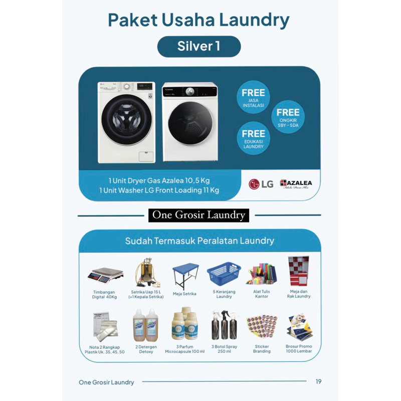 PAKET USAHA LAUNDRY SILVER 1 LENGKAP