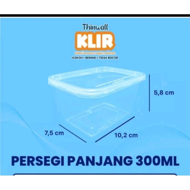 Thinwall LIBRA Persegi Panjang 200ml,250ml 300ml isi 25