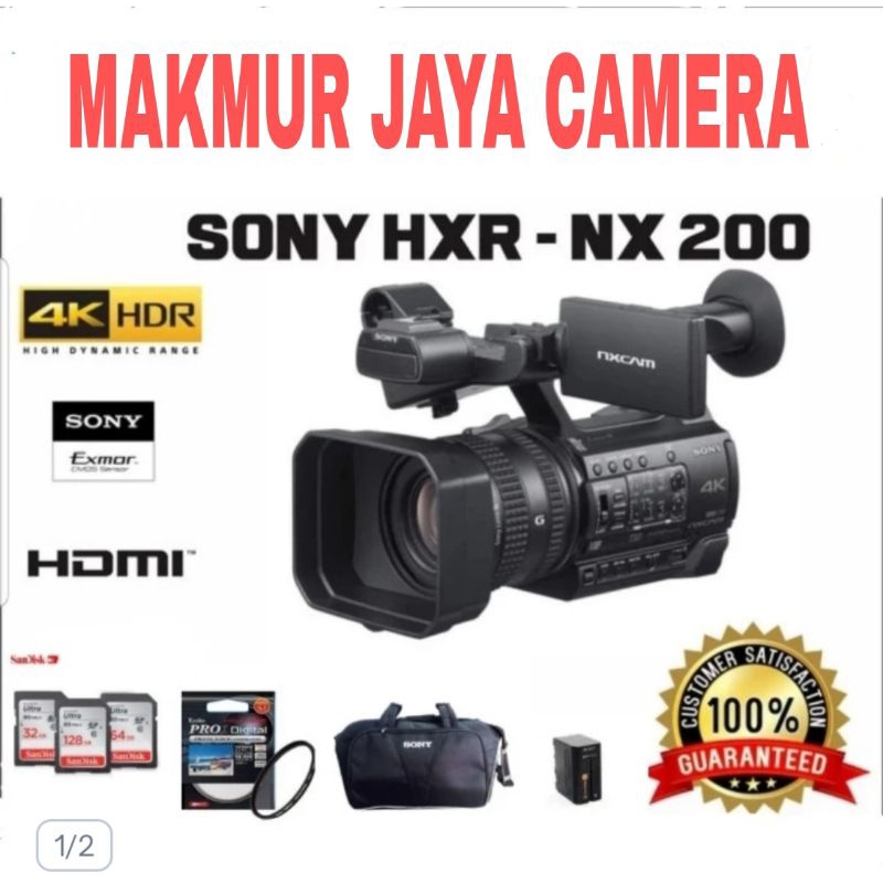 CAMCORDER SONY HXR-NX200 4K CAMCORDER PROFESIONAL