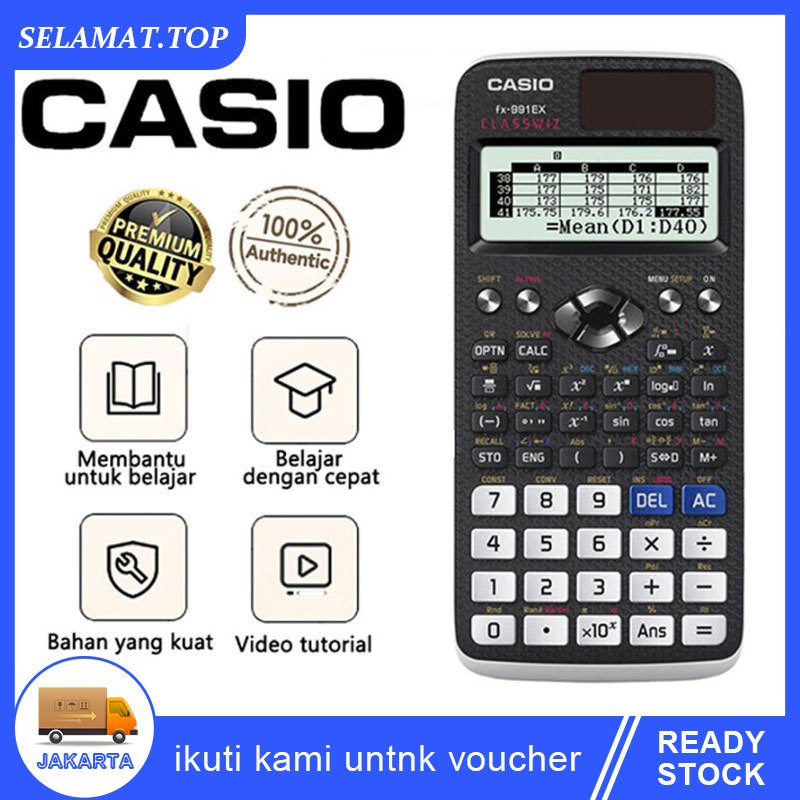 

Kalkulator Scientific Casio FX-991EX Kalkulator Scientific Casio ilmiah FX-991EX Classwiz Asli dan Bergaransi FX-991CW Kalkulator Ilmiah Original 991ES-Plus Kalkulator Casio Scientific Calculator Casio Scientific Kalkulator Scientific Casio 82ms