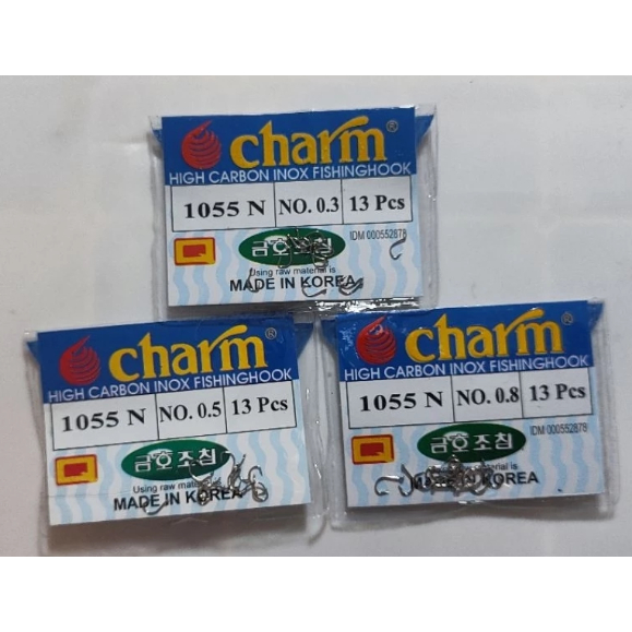 MATA KAIL PANCING CHARM 1055 PUTIH LUBANG SIZE KECIL 0.3 0.5 0.8 murah berkualitas bisa cod