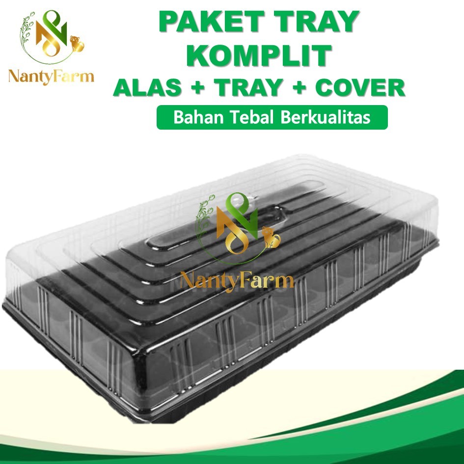 Paket Tray Semai Alas Tray Cover Tutup Tray Semai - Tray Semai