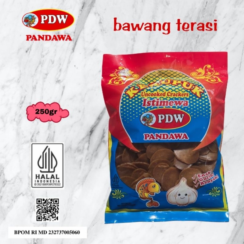 

Kerupuk Pandawa / Krupuk Bawang Terasi / 250gr