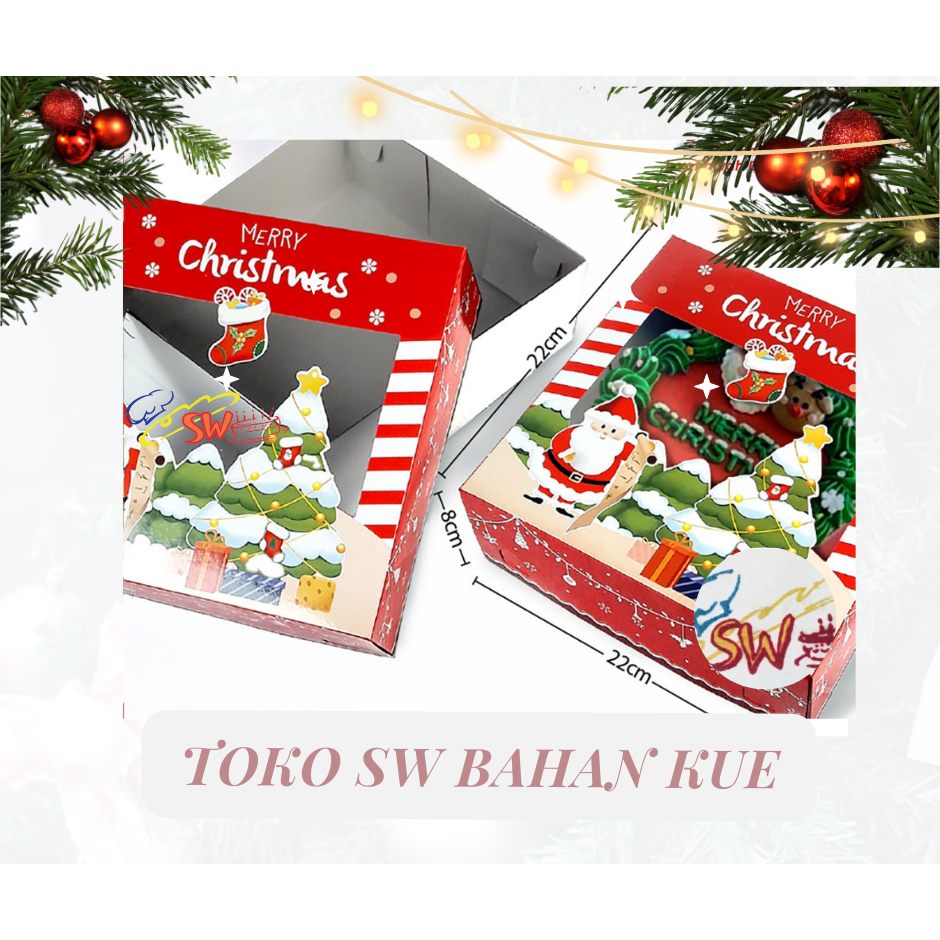 

(PER PCS) KOTAK NATAL BOX SPR RED-S 22X22X8 CM