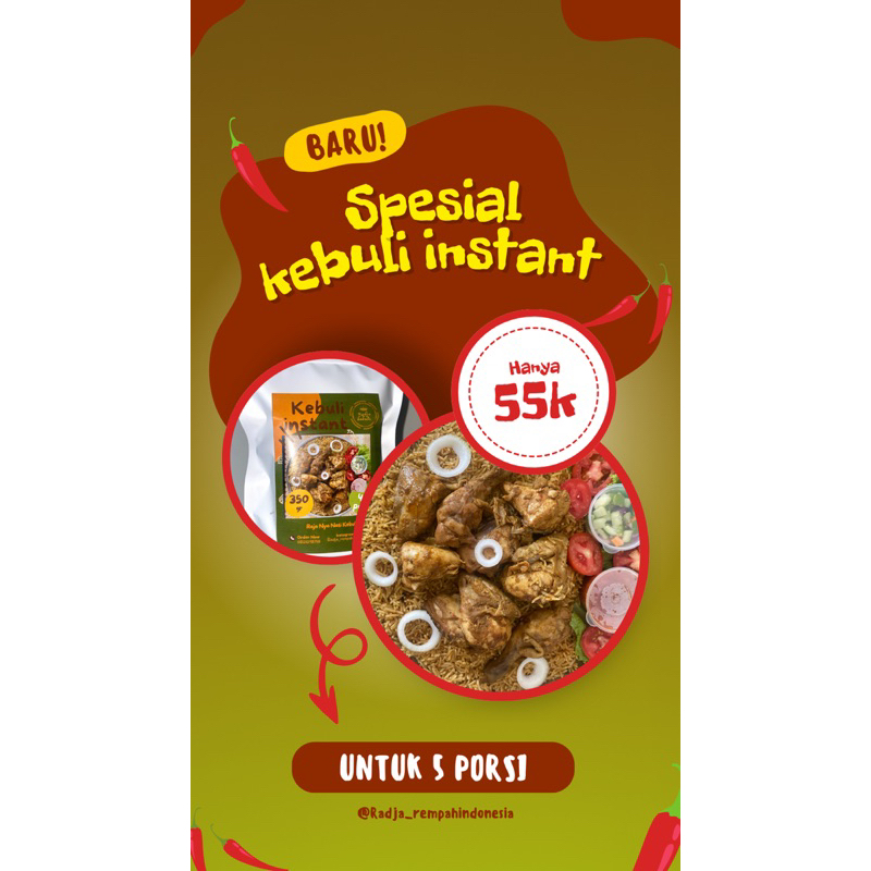 

Nasi kebuli instant rempah 5 porsi