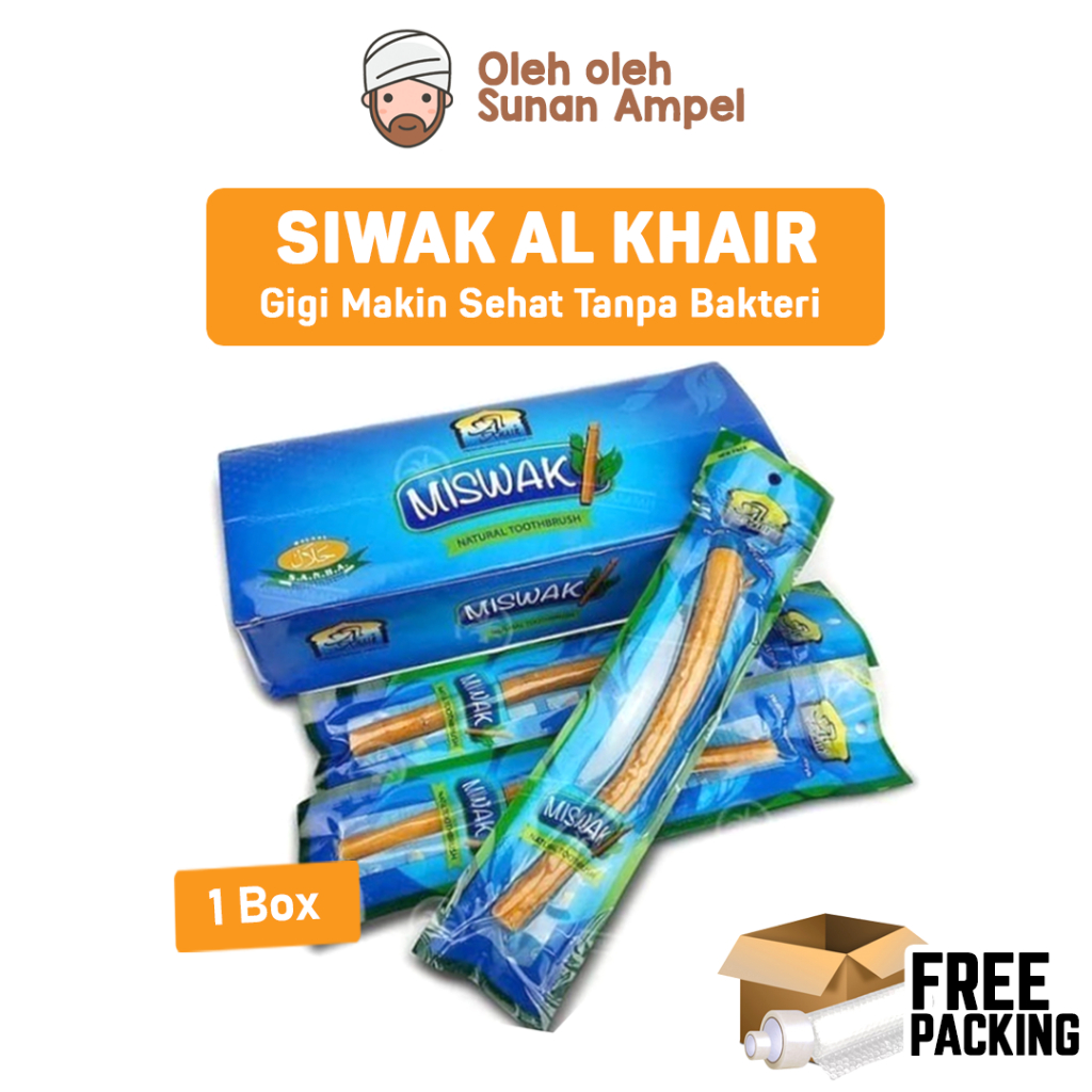 SIWAK AL KHAIR 1 Box (12 Pcs) Asli Pakistan Dari Kayu Arak Kualitas Premium Untuk Gigi Bersih Sehat