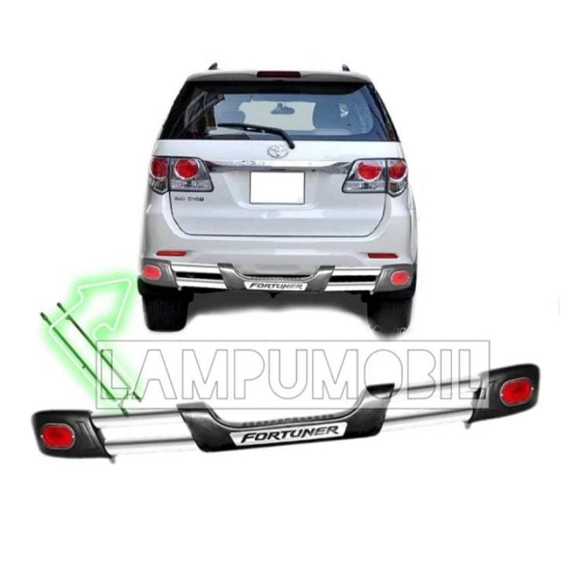 import tanduk bumper belakang mobil Toyota Fortuner