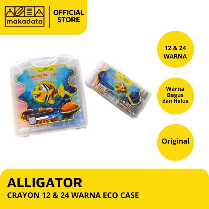 

CRAYON / KRAYON ALLIGATOR ISI 12 & 24 WARNA ECO JUMBO (1 PCS) MURAH