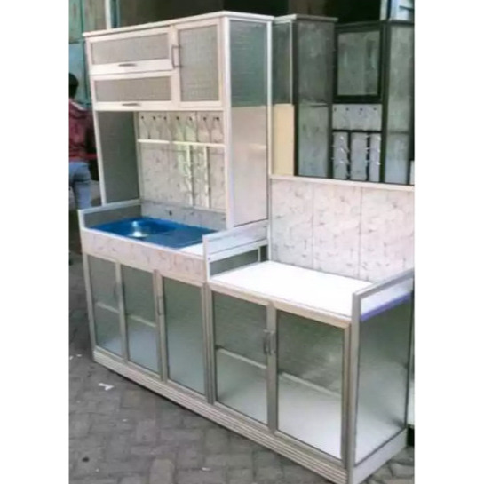 rak piring wastafel alumunium/rak piring alumunium/180/holo kipas/premium/delivery jabosetabek