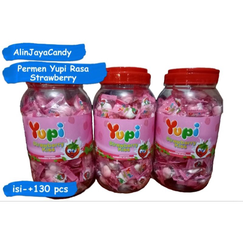 

Permen Yupi toples rasa strawberry isi -+ 130 butir