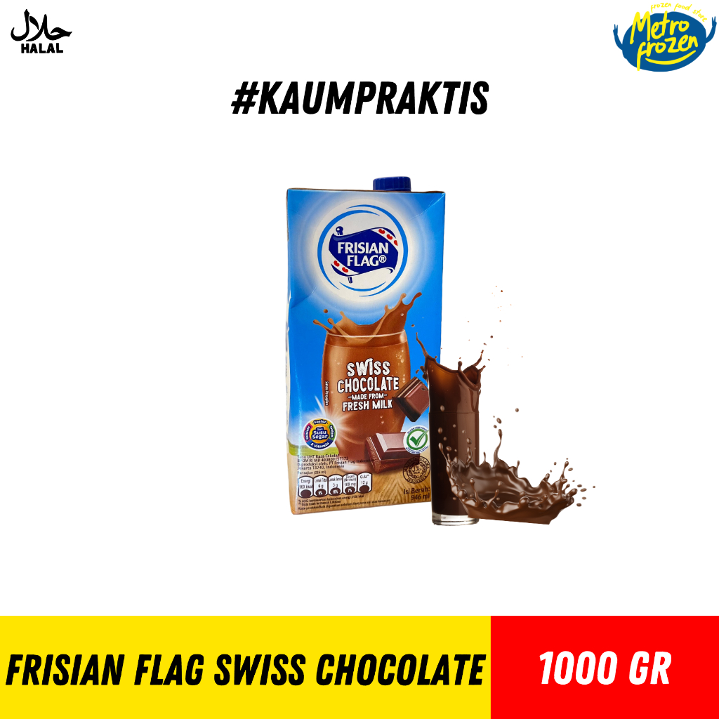 

FRISIAN FLAG Swiss Chocolate Fresh Milk 1Liter// Frisian Flag rasa coklat// Susu segar rasa coklat