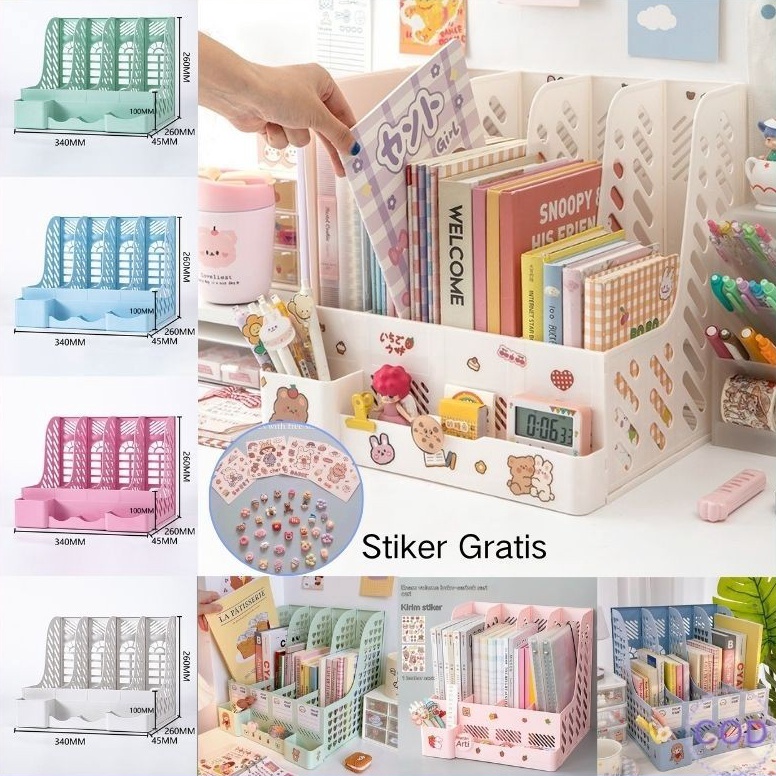 

ART A9E8 CODDesktop organizer Rak Buku Rak Penyimpanan file organizer Box File Rak pena Organizer File