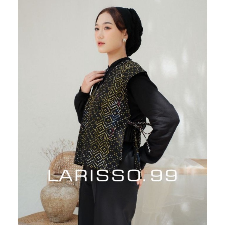 KODE L62W LARISSO BATIK  Vest  Vest Batik Wanita  Vest Kantor  Rompi Batik Pendek