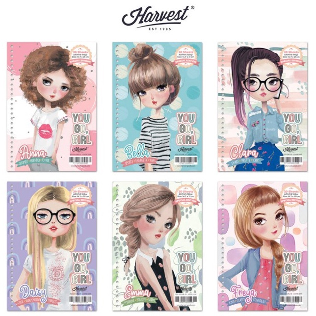 

Ready Bermanfaat KERTAS BINDER A5 TERMURAH KARAKTER LOOSE LEAF HARVEST YOU GO GIRL